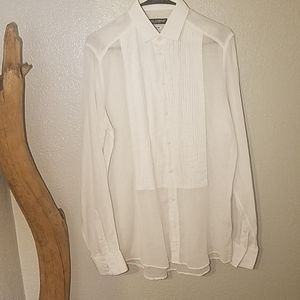 Dolce & Gabbana white button down men's shirt